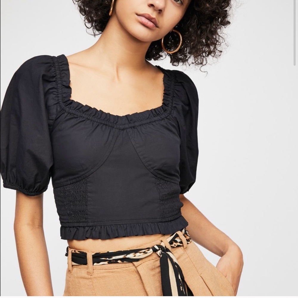Free people reaching for the sun crop top